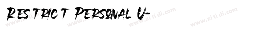 Restrict Personal U字体转换